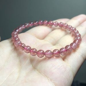 Strawberry Quartz bead bracelet